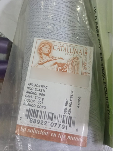 Elástico En Hilo Cataluña Presentacion Cono De 200gr (5pz)