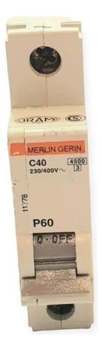 Llave Termica Merlín Gerin Unipolar C40 P60 Local A La Calle