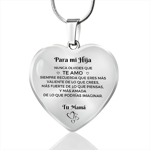 Collar Para Mi Hija, Con Te Amo (de Mamá) + Caja