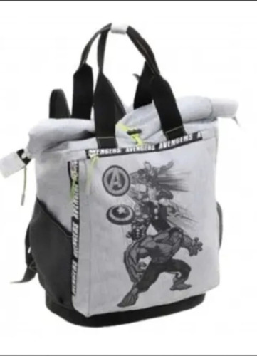 Morral Avenger De Tela  Gris 