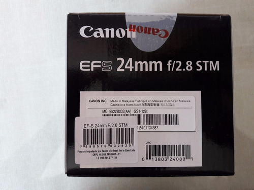 Lente Canon 24mm 2.8 Stm Envio Hoje Mesmo!