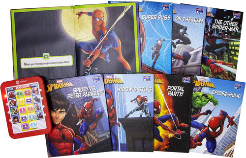 Lector Electrónico Marvel Spiderman, Pack De 8 Unidades