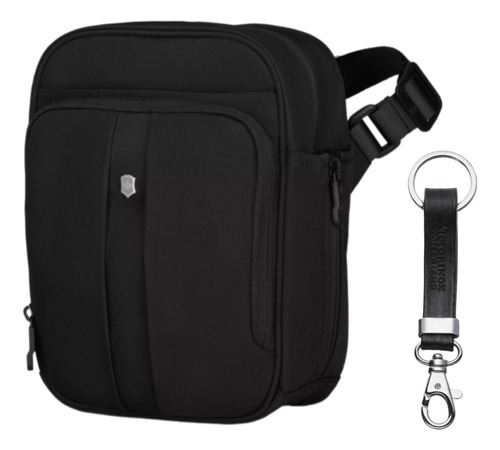 Kit Mariconera Para Tablet + Llavero Piel Gancho Victorinox