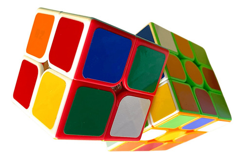 Paquete Cubos Mágicos 2x2 Y 3x3 Bicolor Camaleón Colored
