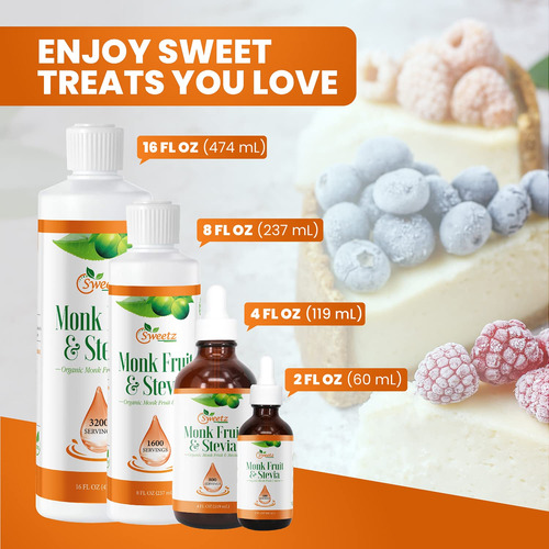 Gotas Edulcorantes Líquidas De Monk Fruit Y Stevia