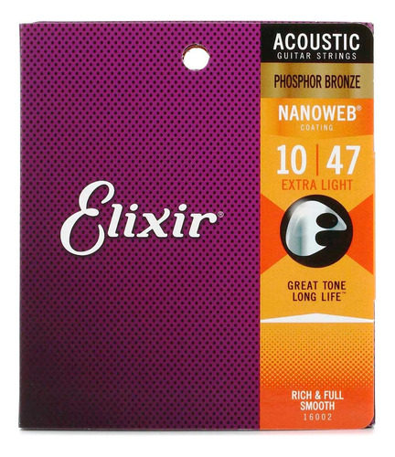 Cuerdas Elixir Nanoweb Para Guitarra Acústica 