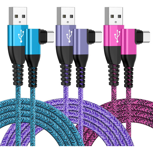 Kit De 3 Cables Usb Tipo C De 6 Pies Carga Rapida