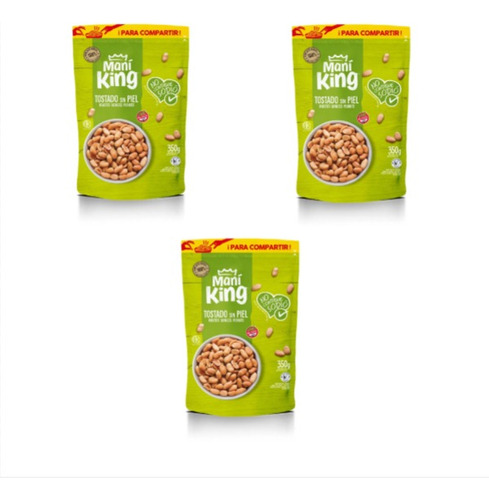 Mani Tostado Sin Sal 350gr Packx3 Mani King Kosher