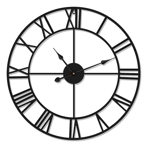 Gran Reloj De Pared Moderno Metal Rústico Reloj Redondo Indu