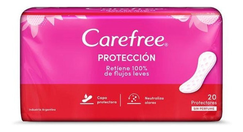 Protectores Diarios Carefree Sin Perfume 20 U