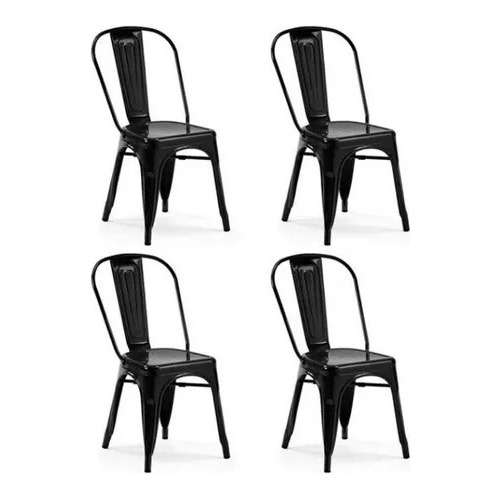 Sillas Tolix Negra Comedor Bar Pack