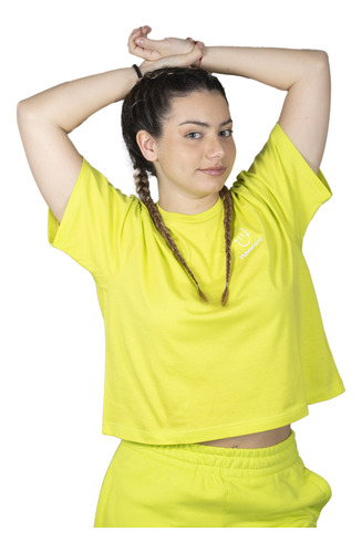 Remera Topper Basics Mujer Moda Amarillo