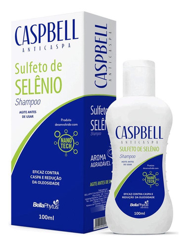 Shampoo Anti Caspa Sulfato De Selênio 100ml Bellaphytus