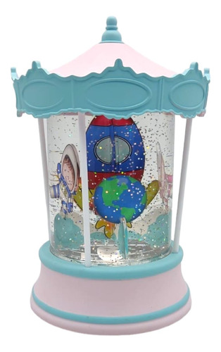 Carrousel Musica Led Infantil Lampara Noche 