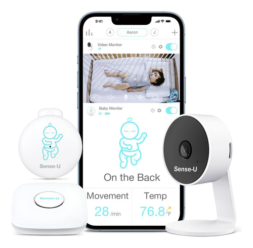 Monitor De Bebé Inteligente Sense-u 3+cámara, Audio Y Vídeo