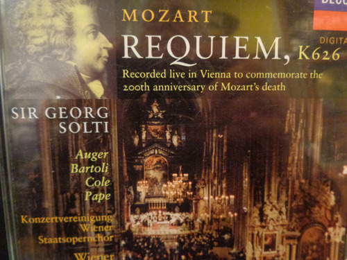 Mozart Requiem K 626 Sir Georg Solti Cd Germany Clasica