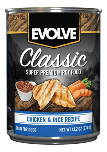 Evolve Classic Pollo-arroz | Alimento Húmedo Perro X 374 G