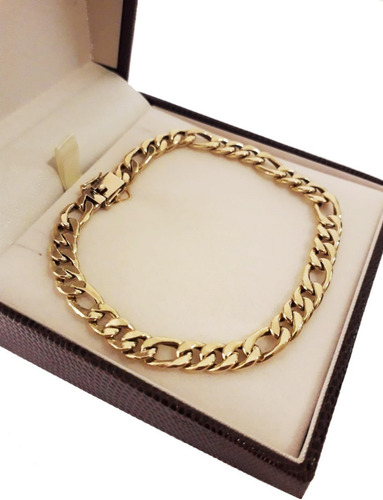 Imagem 3 de 3 de Pulseira Grumet 3x1 10 Gramas 5mm Ouro 18k