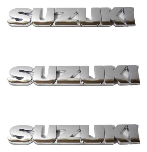 Emblema Suzuki Cromado 15,2 Cm X 2,5 Cm