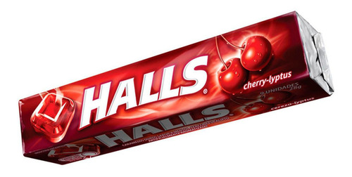 Caramelos Halls Cherry Lyptus - Mentol Cereza X12 Unidades