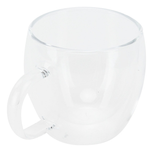 Taza De Vidrio Con Asa Transparente De Doble Pared Para Café