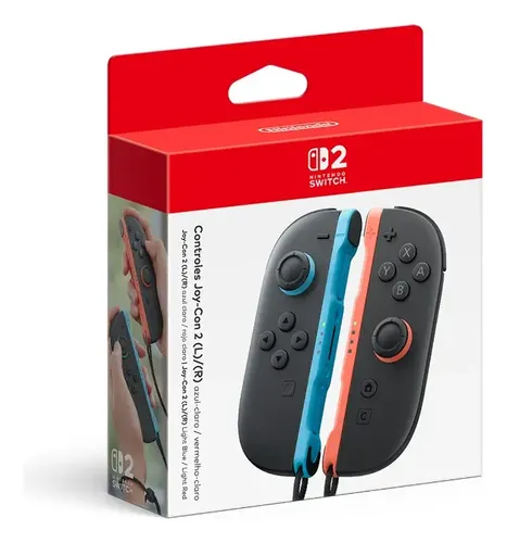 Controle Joy-Con 2 para Nintendo Switch 2 (Azul Claro/ Vermelho Claro)