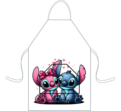 Delantal Cocina Mediano Para Niños Mini Chef Personalizado Stich Y Angel 1 Personalizado