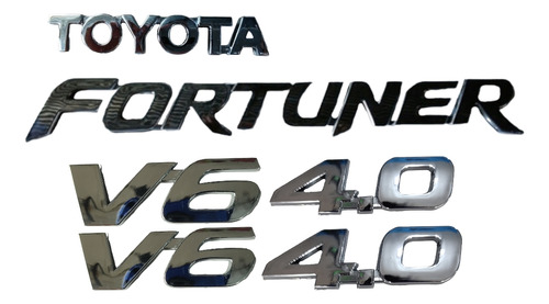Kit Emblema Toyota Fortuner V6 4.0 Juego 6piezas