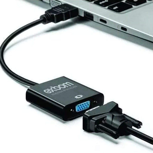 Imagem 4 de 6 de Mini Adaptador Conversor Hdmi P/ Vga Transmite Áudio E Vídeo