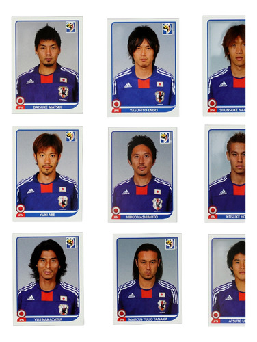 Selección De Japón Completa Mundial Sudáfrica 2010 Panini Japón Mundial 2010