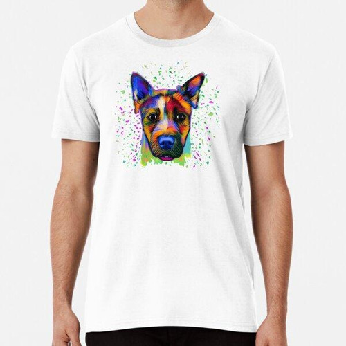 Remera Hermoso Retrato De La Cabeza De Un Perro - 20 Algodon