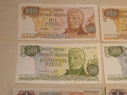 Billetes Antiguos Vintage De Argentina Peso Austral Son 8