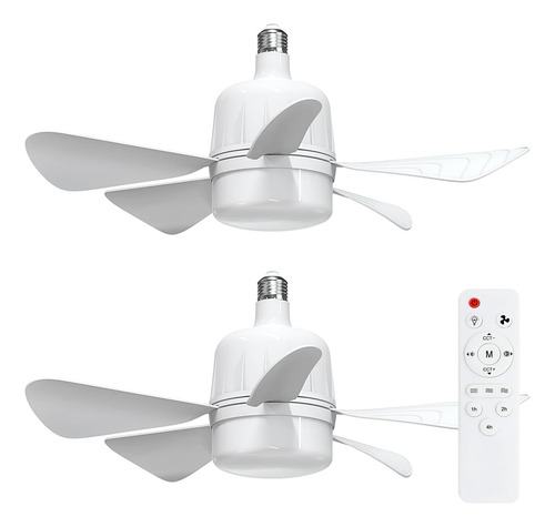 Ventilador De Techo De 18 Pulgadas Con Luz, Base E26 Atornil
