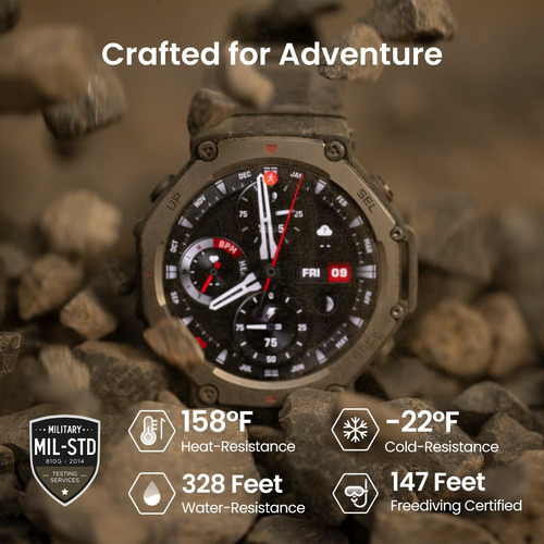 Reloj Inteligente Amazfit T-rex 3, Robusto Y Militar, 48 Mm,