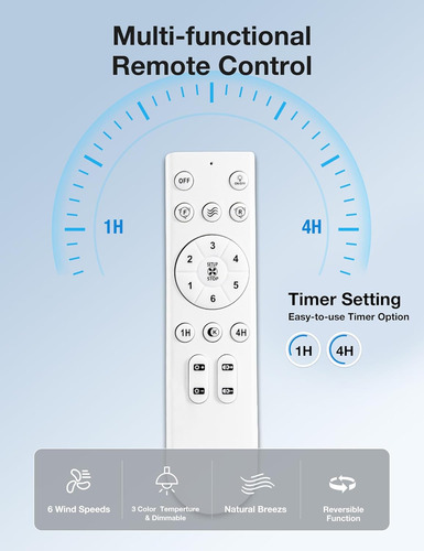 Eficiente Abanico De Techo Con Control Remoto Multifuncional