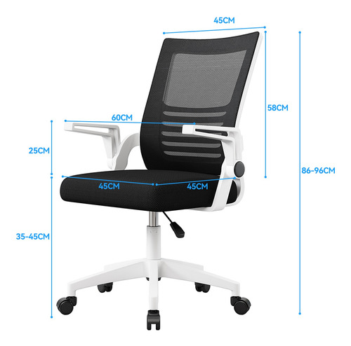 Silla De Oficina Ergonómica Con Reposabrazos Ajustables X2