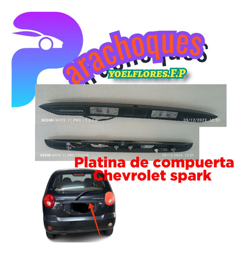 Platina Compuerta Spark Original Negro 93742836