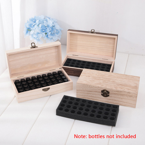 Caja De Aceite Esencial De Madera Con 36 Ranuras Para Almace
