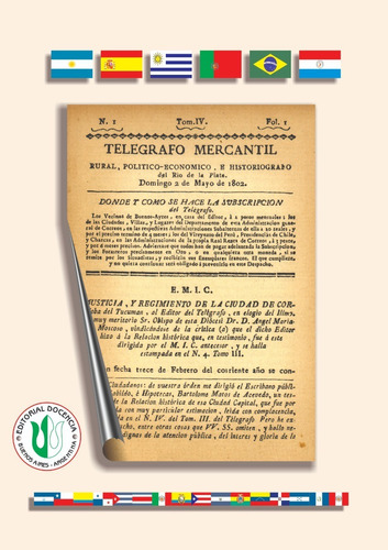 Periódicos- Arg  Telégrafo Mercantil, Rural, Pol. Econ. Iv