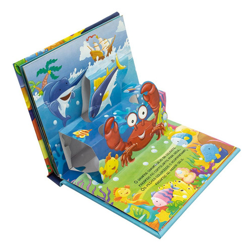 Surpresas Pop-up: Oceano: Uma Surpresa Pop-up A Cada Página, De Brijbasi Art Press Ltd., Vol. 1. Editorial Todolivro, Capa Dura, Edição 1 Em Português, 2024