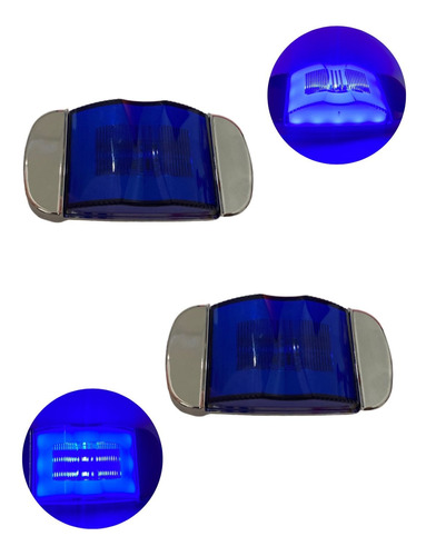 Plafones Tipo Carrito Con Luz Led Y Gel Azul 6 Piezas