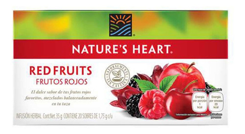 Caja Té Infusión Frutos Rojos 20 Sobres Nature´s Heart