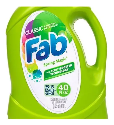 Detergente De Lavandería Líquida Mágica Spring Fab 40 Oz