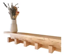 Comprar Perchero Pared Nórdico Con Repisa Madera Paraíso