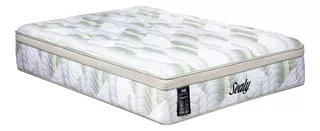 Colchón Queen Size De Resortes Turquesa Sealy 33cm Firme Color Blanco/turquesa