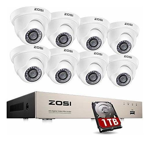 Sistema De Cámara De Seguridad Zosi 8ch 1080p Con Disco Dur