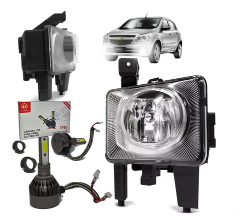 Imagem 1 de 6 de Par 2 Farol Milha Auxi Nebli + 2 Super Led Agile 2010 A 2014