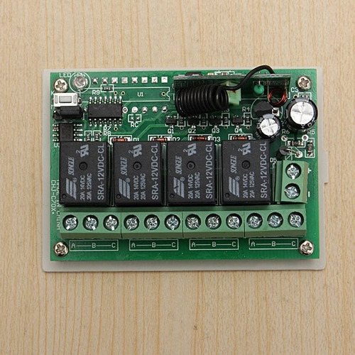 Imagen 3 de 6 de Control Remoto 4ch Inalámbrico Interruptor 2 Transceptor + R