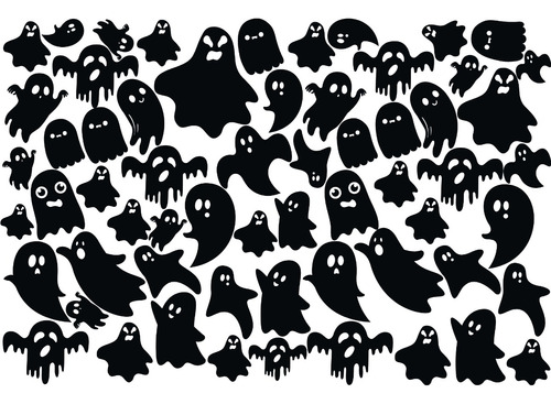 Pack Stickers Fantasmas Halloween 90 X 60 Cm 