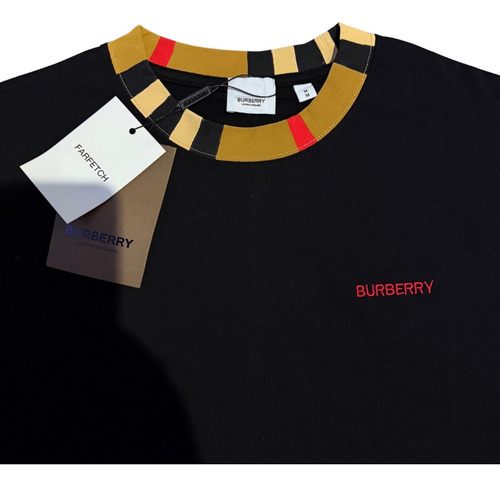 Camisa Playera De Cuello Redondo Burberry